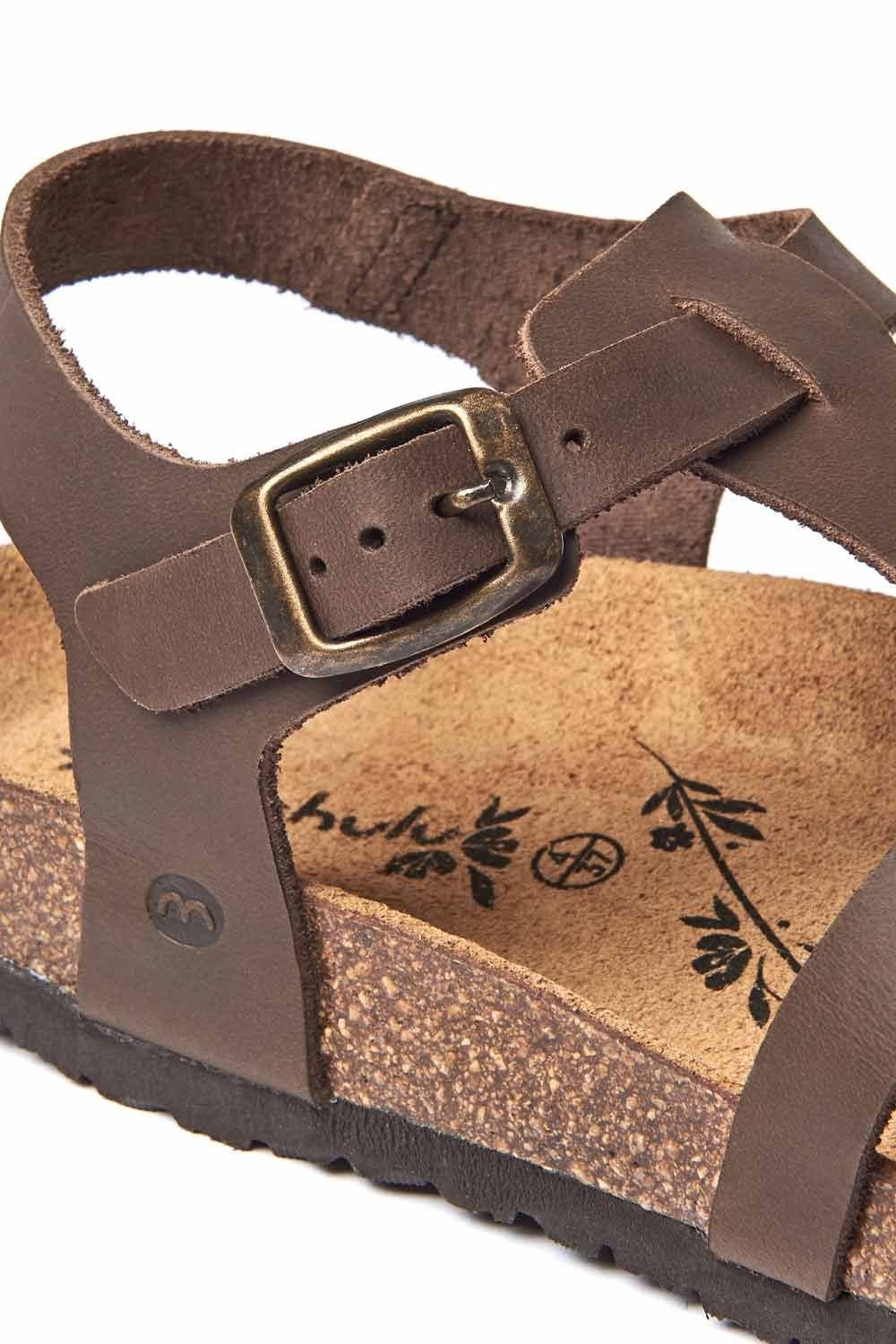 Moshulu Moshulu Women's 'Yarmer' Leather Fisherman Cork Sandals in Chocolate - 4