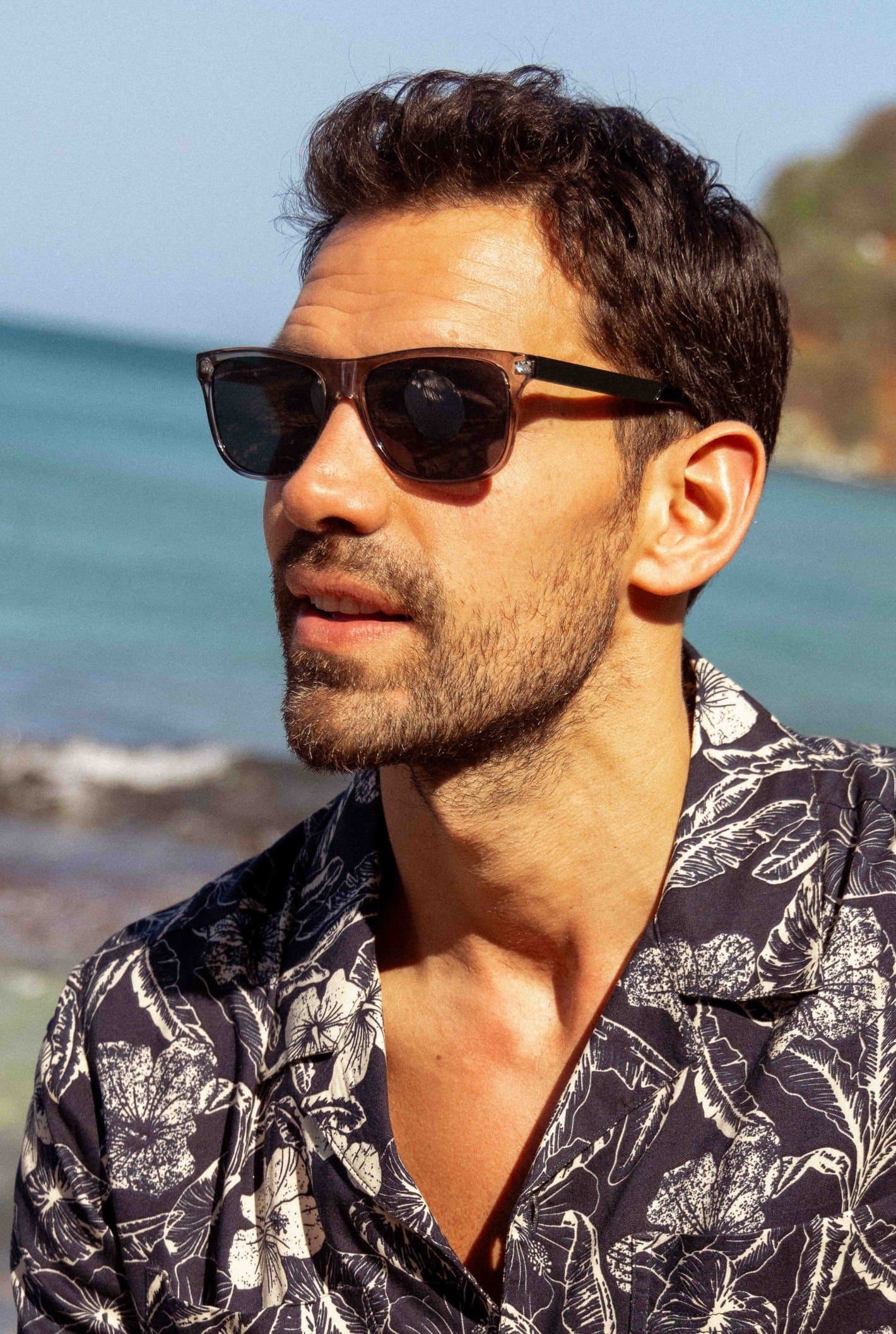 Weird Fish Weird Fish Men's Charlton Rectangular Sunglasses in Dark Grey