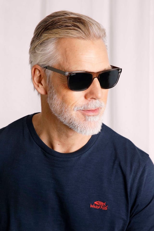 Weird Fish Weird Fish Men's Charlton Rectangular Sunglasses in Dark Grey - 3