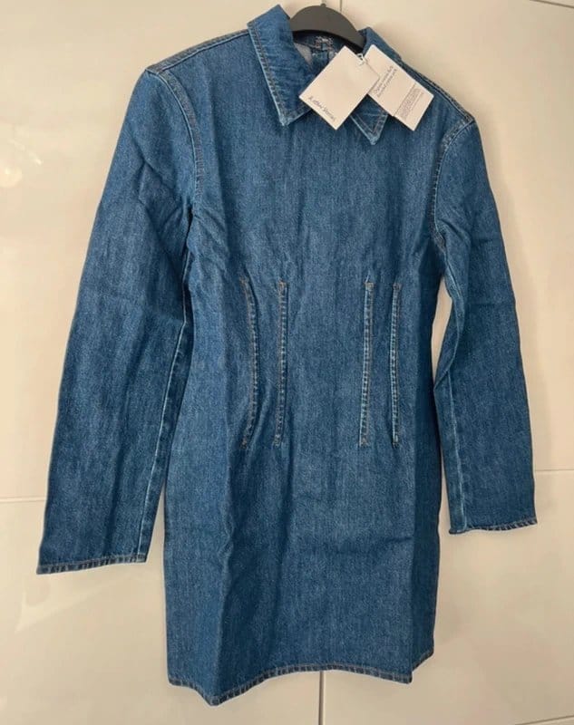 & Other Stories Blue Denim Long Sleeve Dress