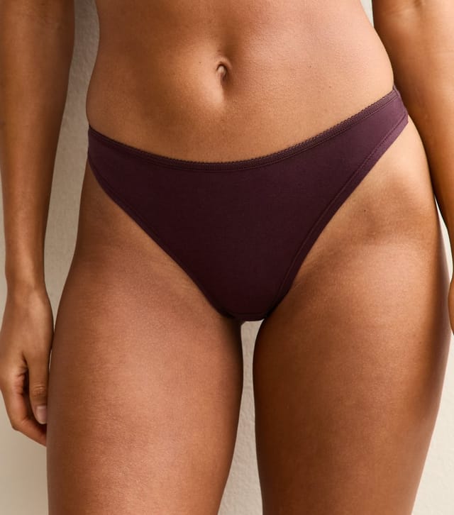 New Look Women's Red Cotton Ruched Thong New Look - 3