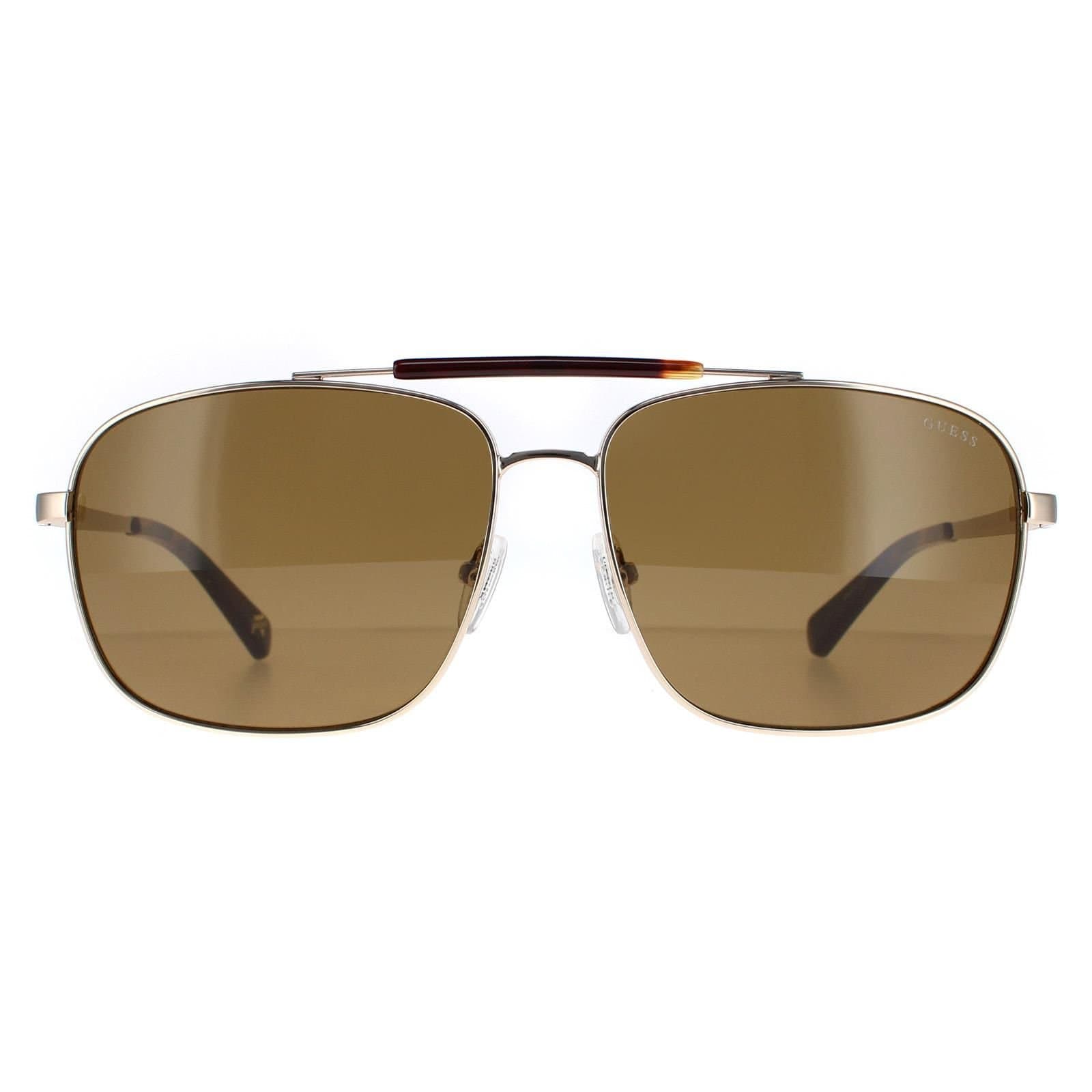 GUESS Guess Men's Aviator Gold Brown GU5210