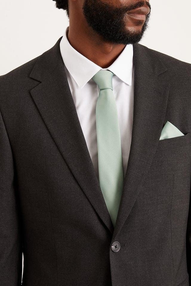 Burton Burton Men's Sage Tie & Pocket Square Set - 3