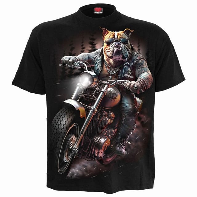 Spiral Direct Spiral Direct Men's Top Dog Back Print T-Shirt in Black - 2
