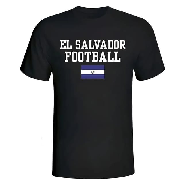 El Salvador El Salvador Men's Football T-Shirt in Black - 2