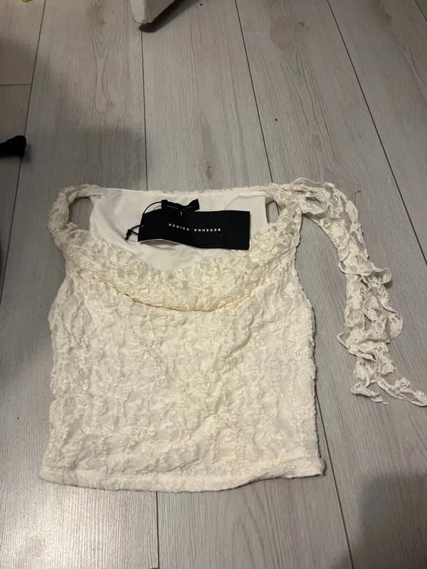 Bershka bershka cream lace top