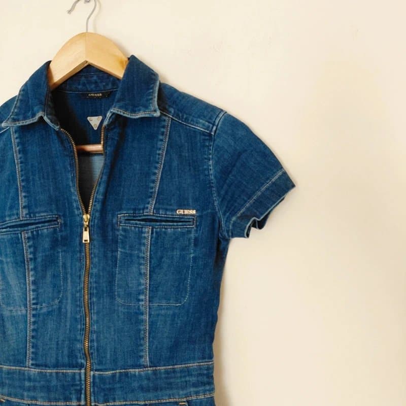 Guess Guess women's denim jumpsuit / playsuit size 6 24 xs VGC