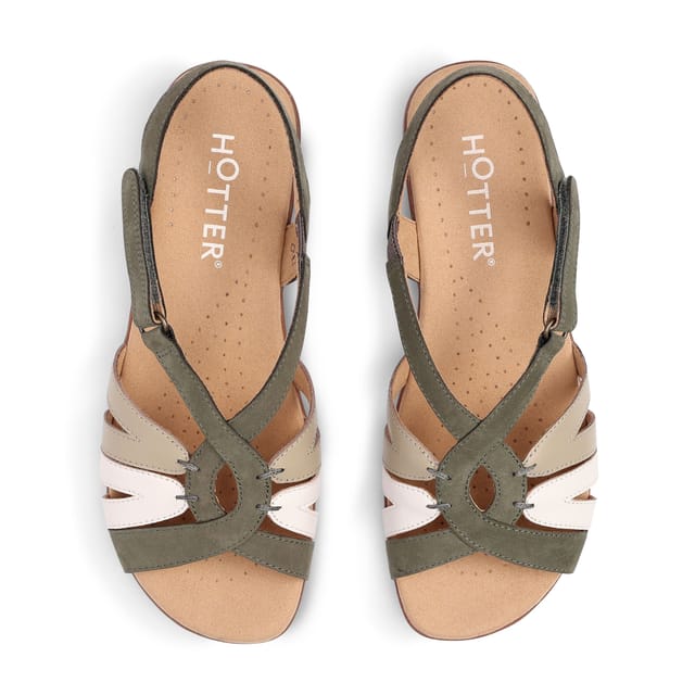Hotter Hotter Women's 'Flare' Sandals in Khaki - 3