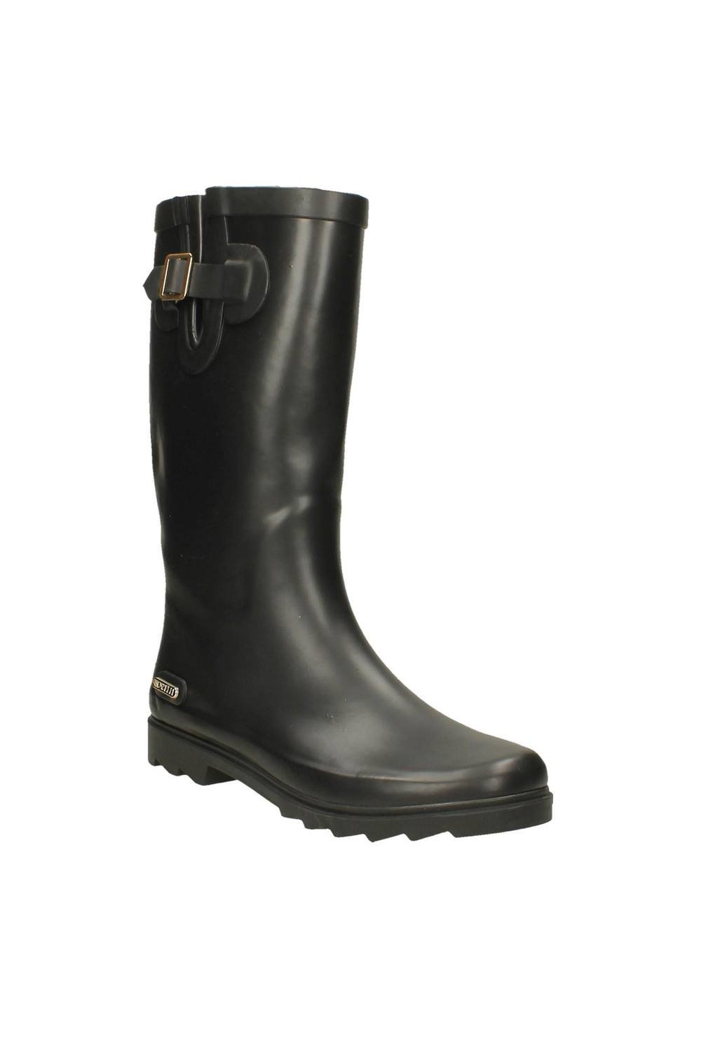 Elle Sport Elle Sport Women's Tall Buckle Detail Waterproof Wellington Boots in Black - 2