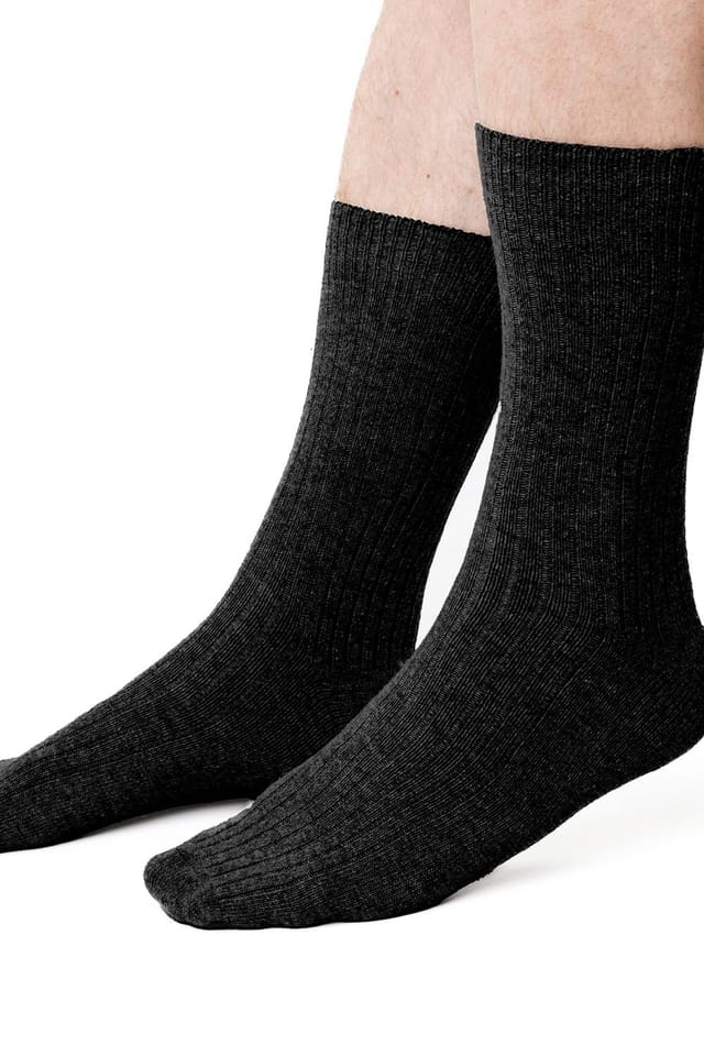 Steven Steven Men's 3 Pack Warm Wool Dress Socks in Black - 3