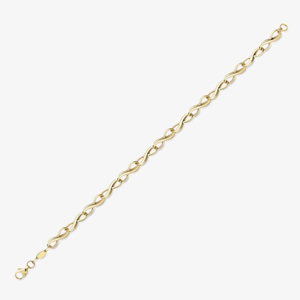 T.H.Baker T.H.Baker Women's 9ct Yellow Gold Infinity Link Bracelet BR521-07