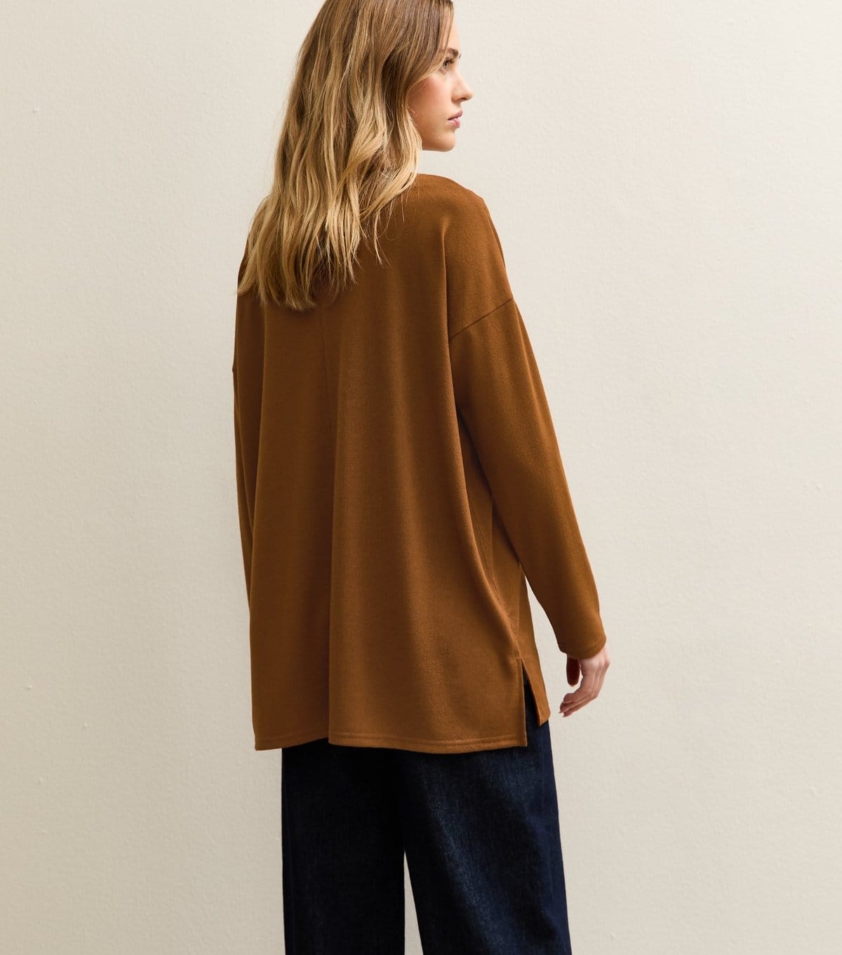 New Look Women's Tan Soft Touch Long Sleeve Top New Look - 4