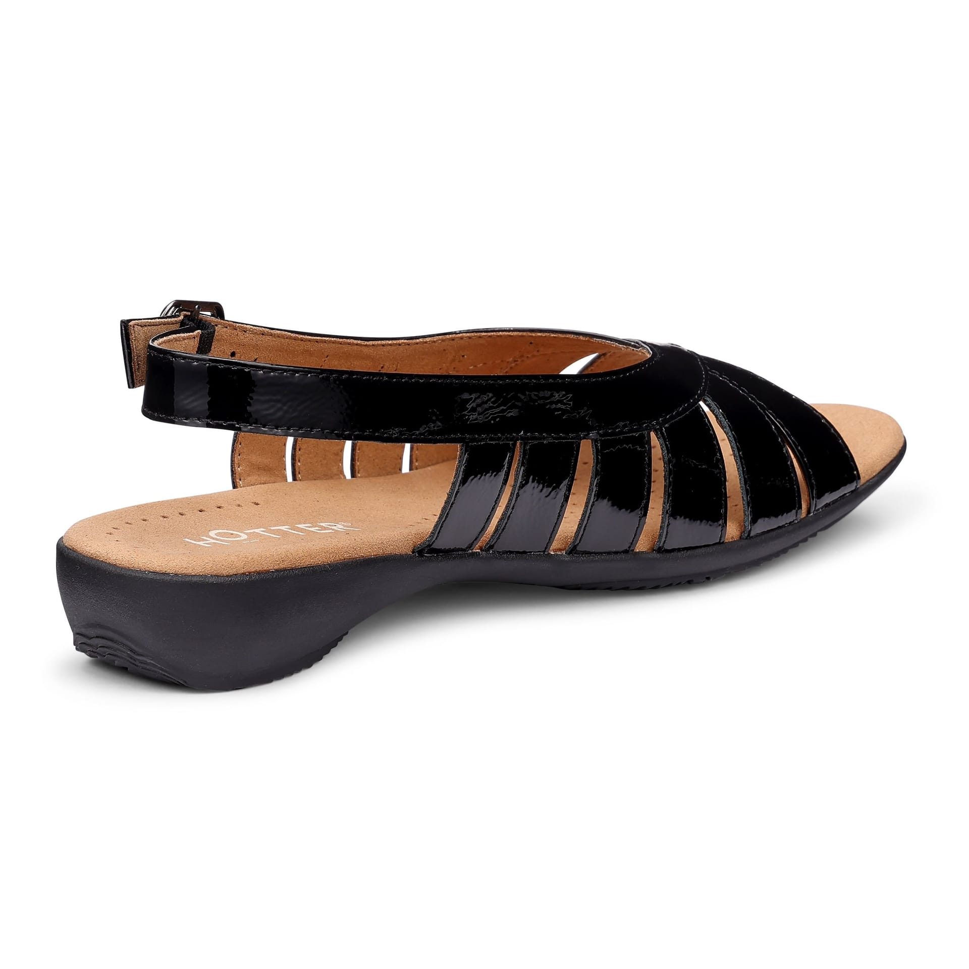 Hotter Hotter Women's Extra Wide 'Sundown' Slingback Sandals in Black - 4