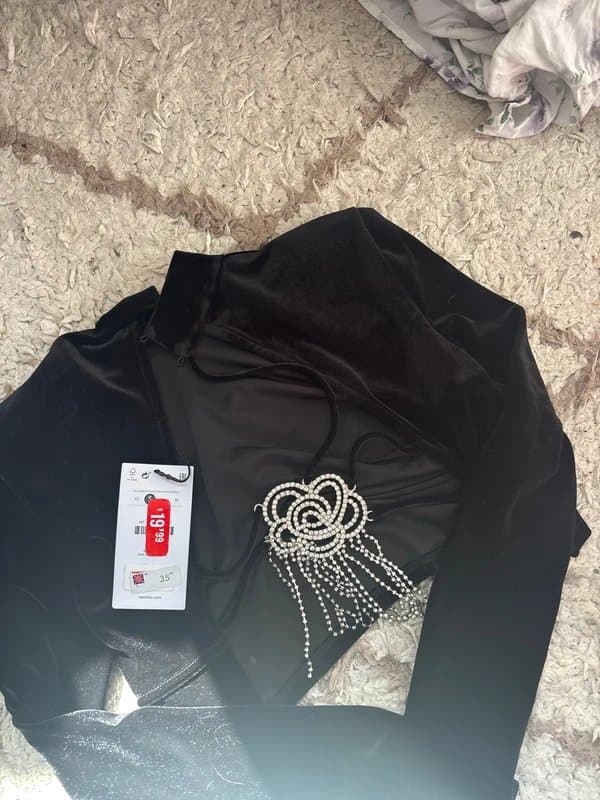 Bershka velvet berska tight top