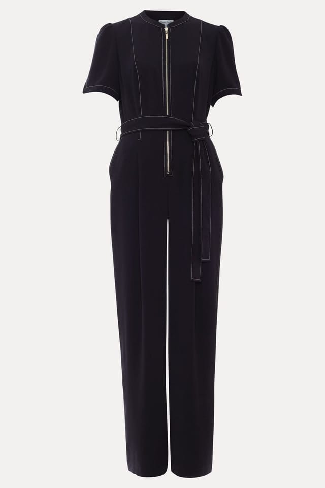 Phase Eight Phase Eight Women's Zip-Front Wide-Leg Jumpsuit in Black - 2