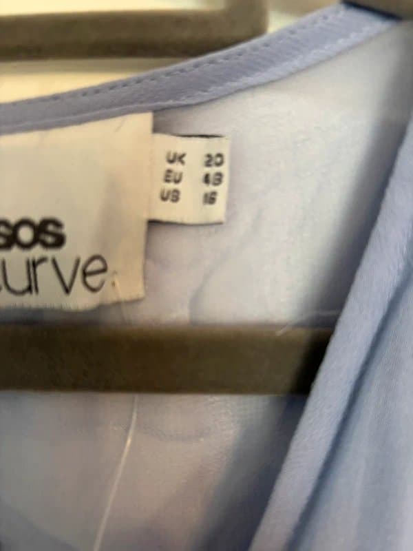 ASOS Powder blue chiffon dress/ top from asos size 22