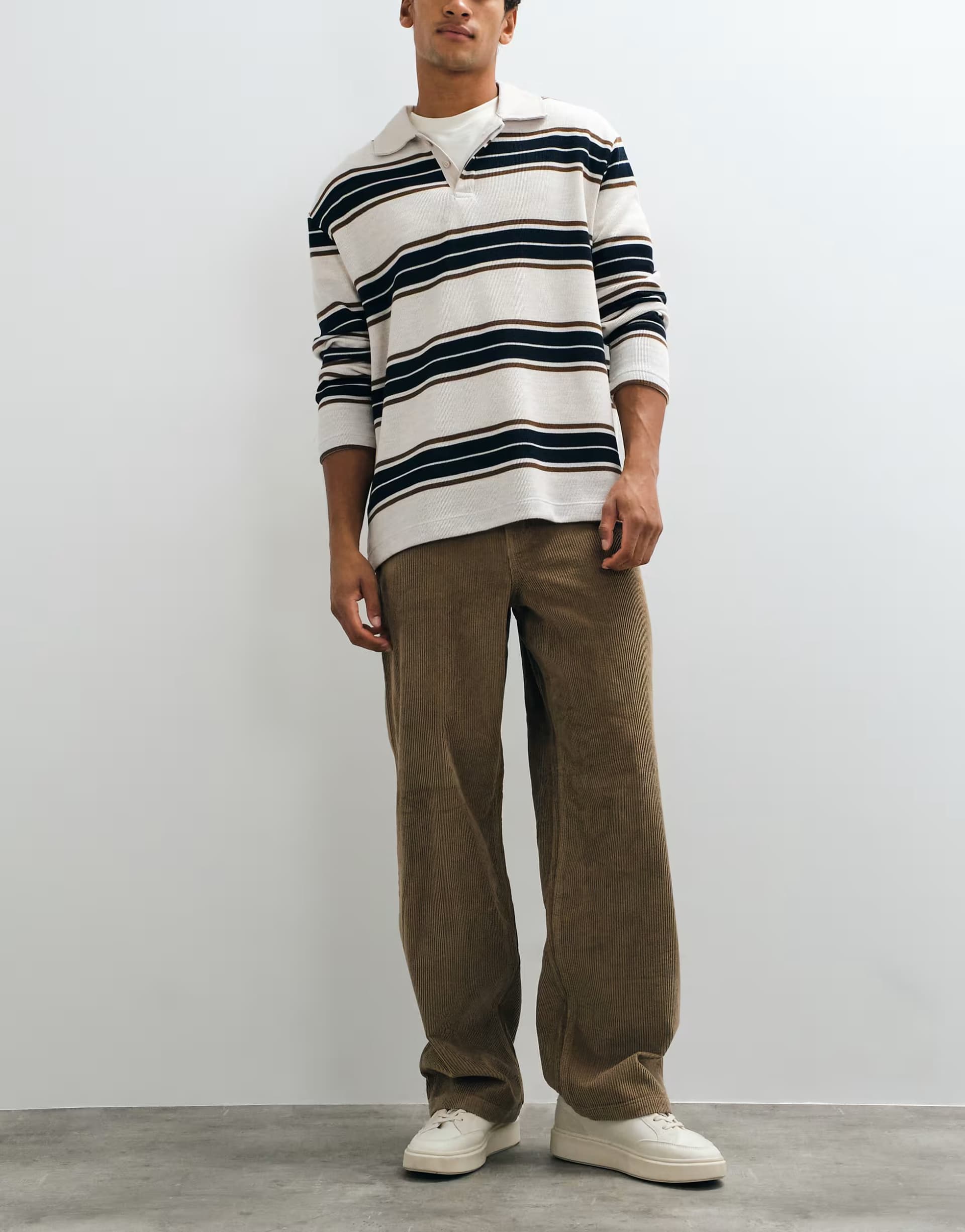 ASOS ASOS DESIGN baggy corduroy trousers in brown