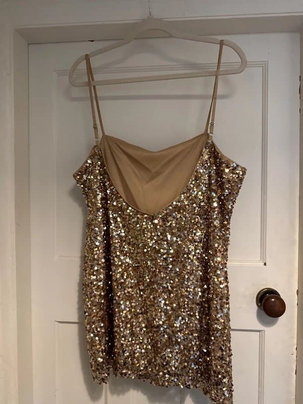 ASOS ASOS Design gold sequin mini dress