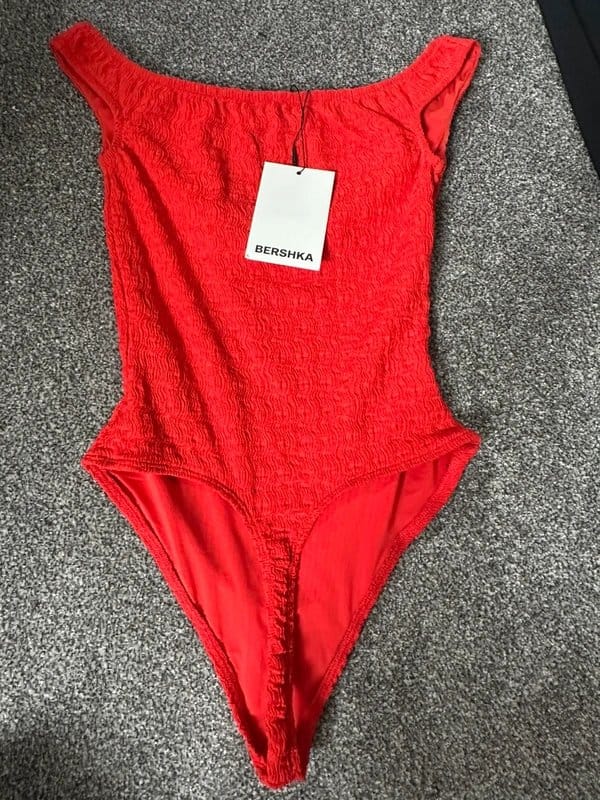 Bershka Red Bodysuit