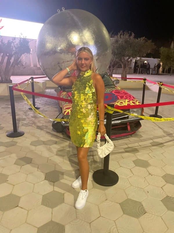 ASOS Green sequin dress