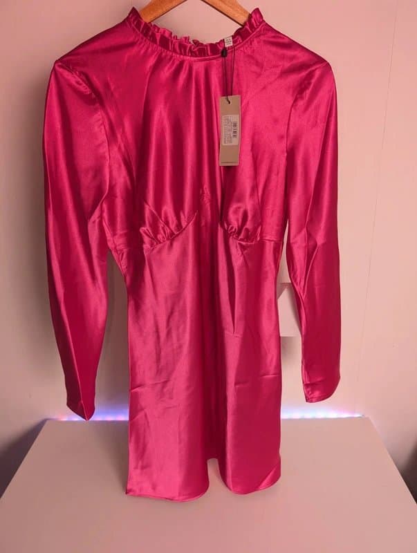 Never Fully Dressed Never Fully Dressed pink satin Lily mini dress new with tags size 12