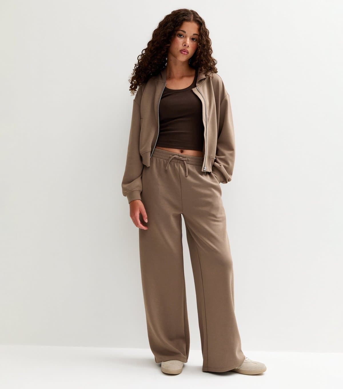 New Look Girls' Light Brown Wide Leg Joggers New Look
