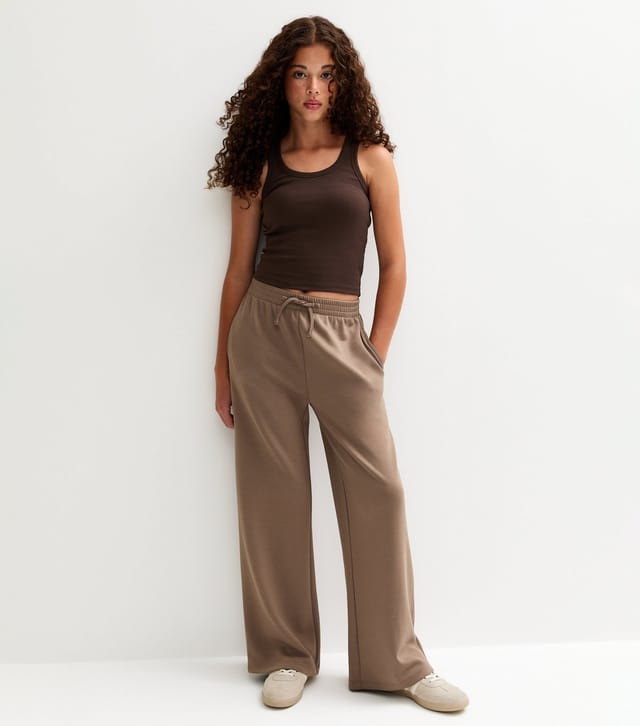 New Look Girls' Light Brown Wide Leg Joggers New Look - 3