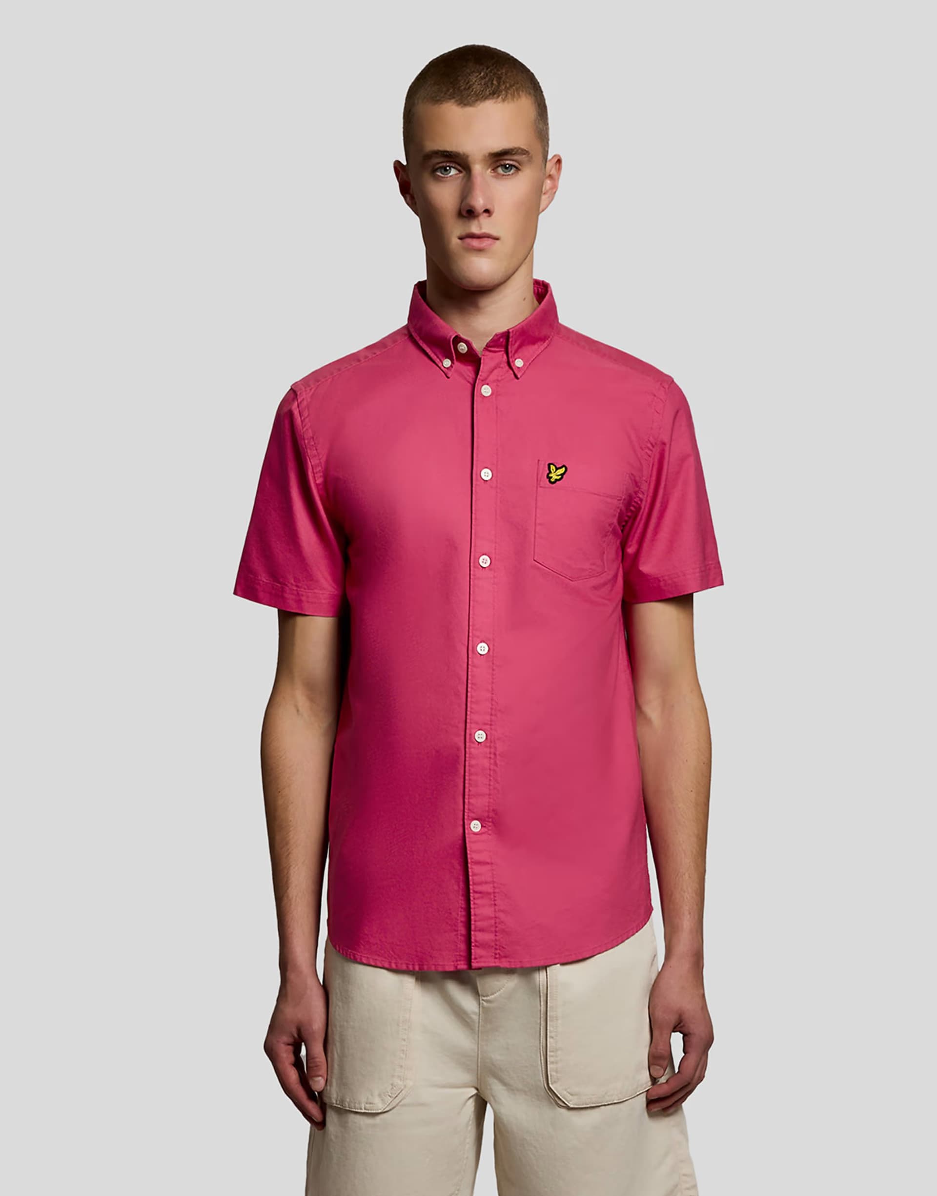 ASOS Lyle & Scott Ss woven shirts short sleeve oxford shirt in y138 dahlia