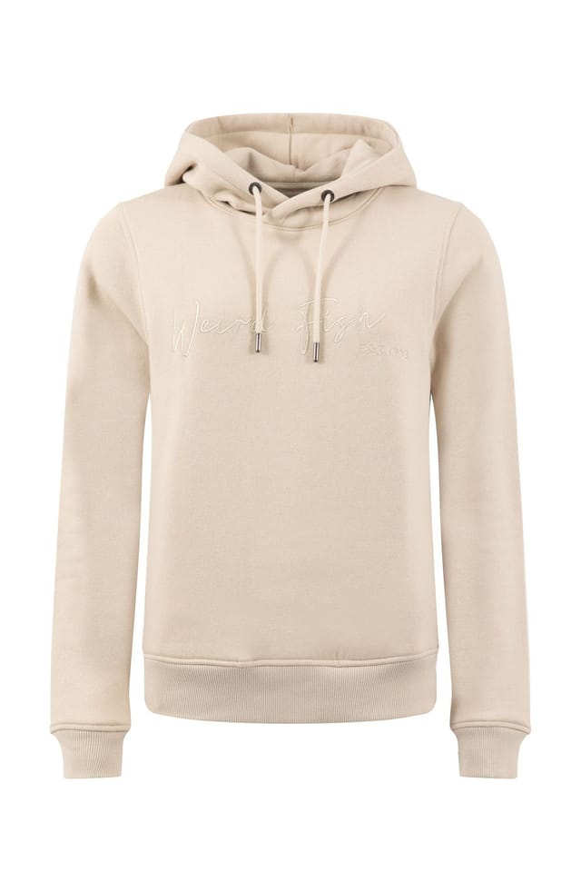 Weird Fish Weird Fish Women's Phoebe Embroidered Graphic Sweatshirt Hoodie in Light Brown - 2