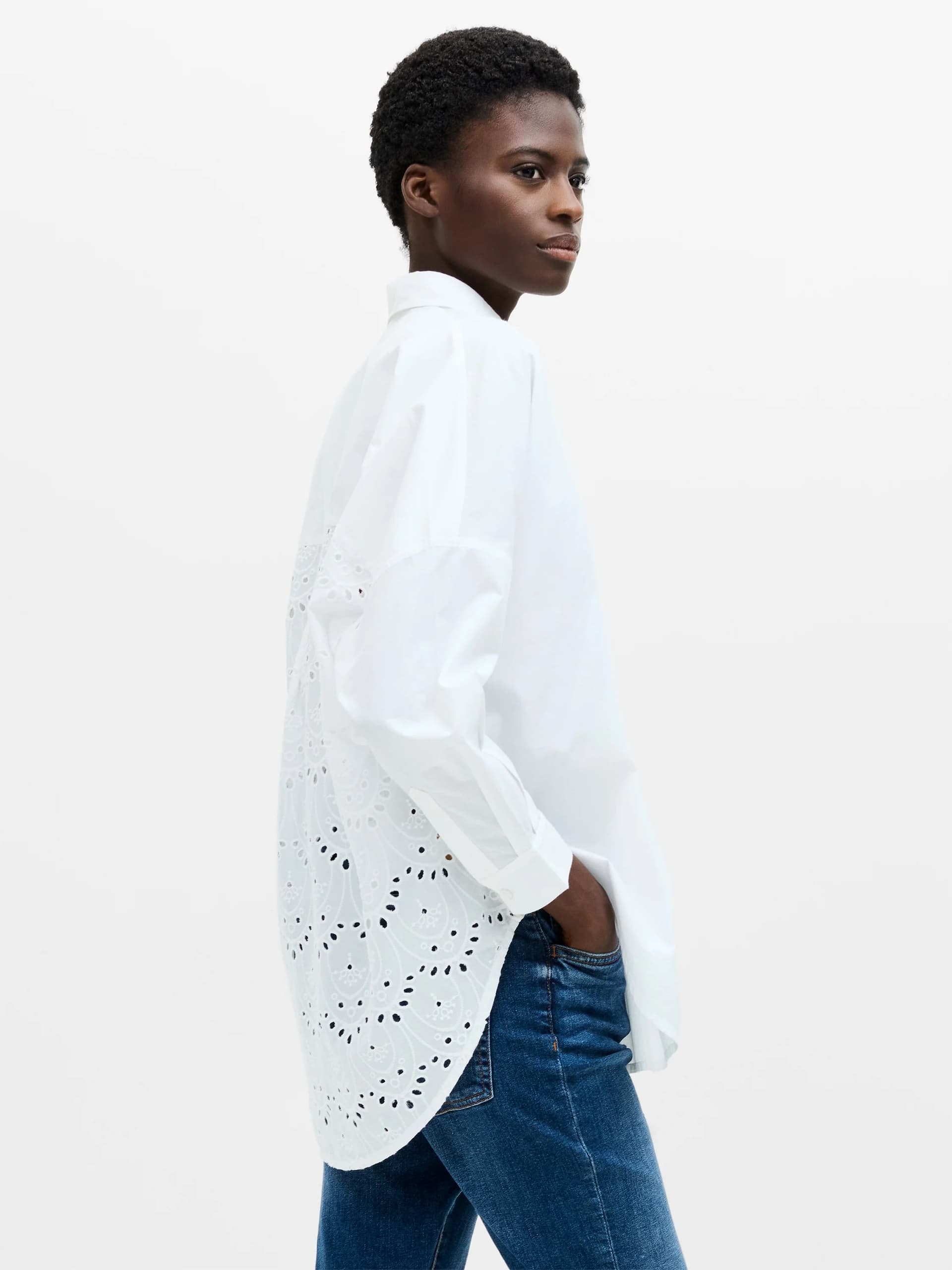 French Connection French Connection White Linen Popover Shirt