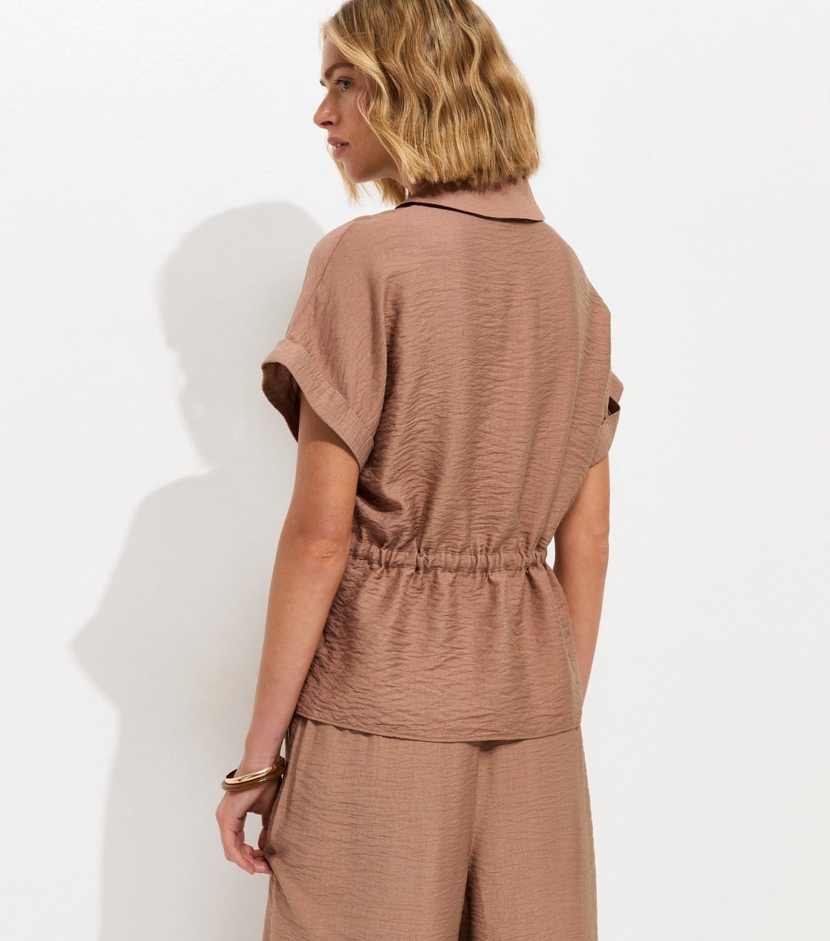 New Look Women's Mink Utility Tie Front Shirt New Look - 4