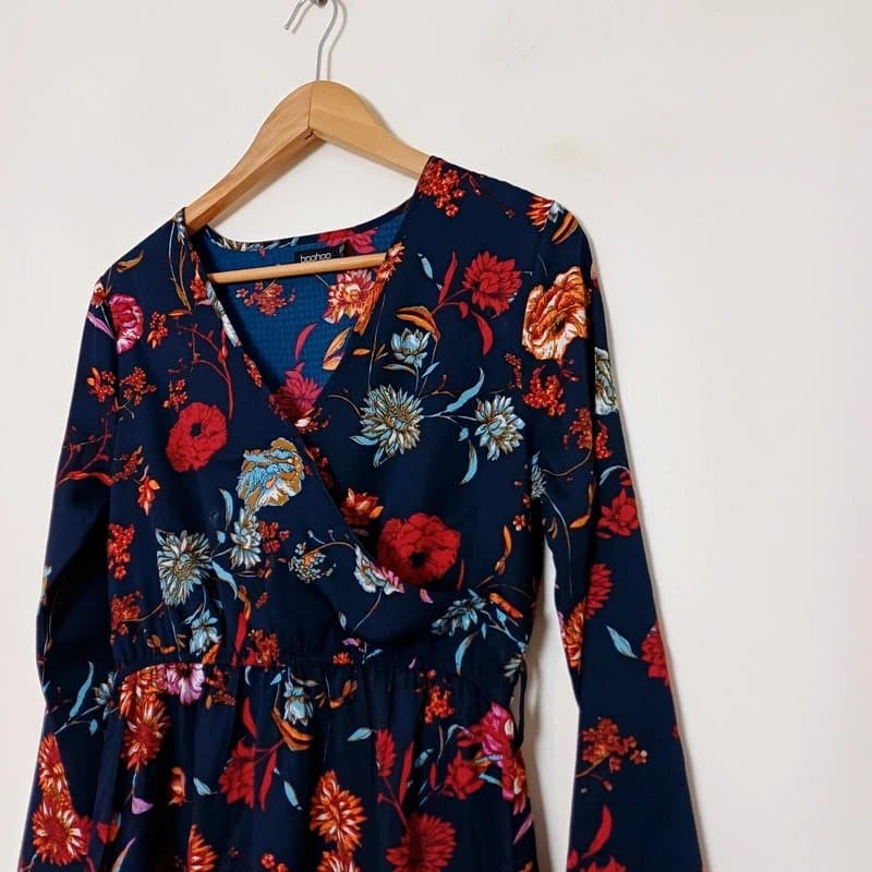 Boohoo Boohoo navy - floral jumpsuit - playsuit size 8 worn once