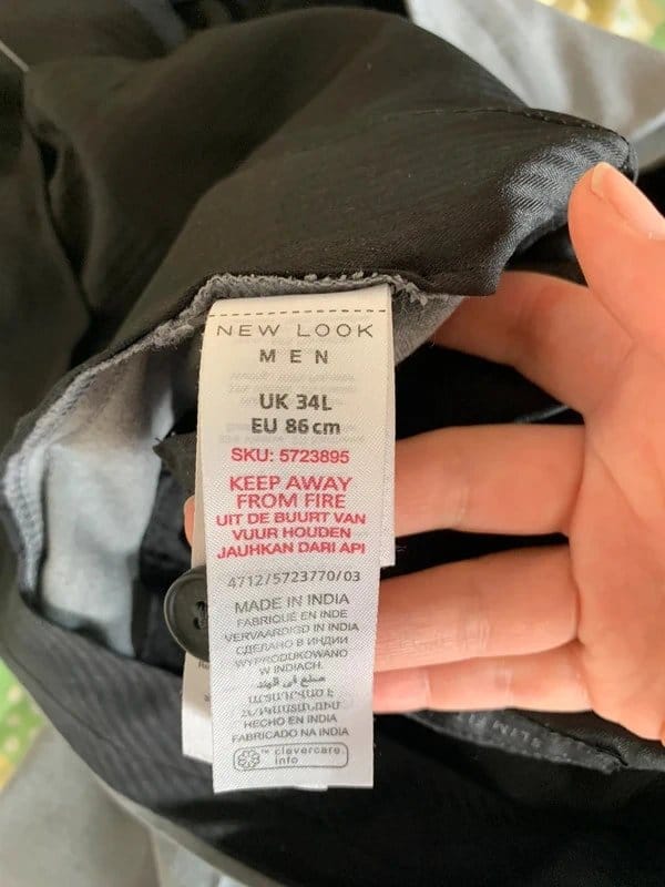 New Look Grey smart work trousers mens size W32 W34 long New Look - 1