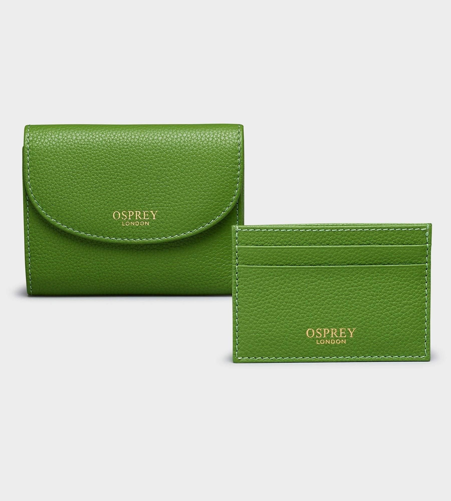 OSPREY LONDON OSPREY LONDON Women's The Tilly Leather Purse Gift Set in Green - 2