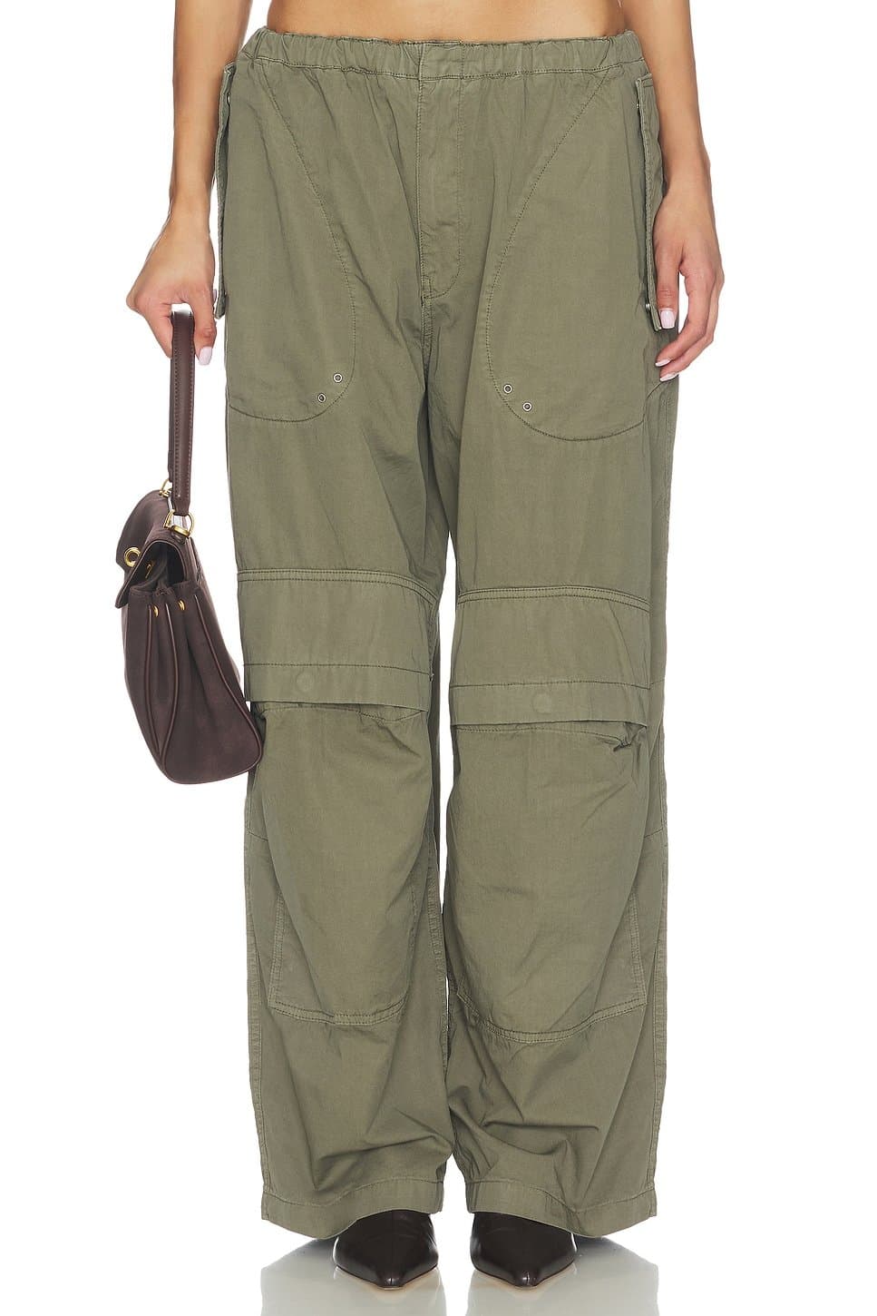 revolve Revolve Cargo Pant With Articulated Pockets in Washed Army Green