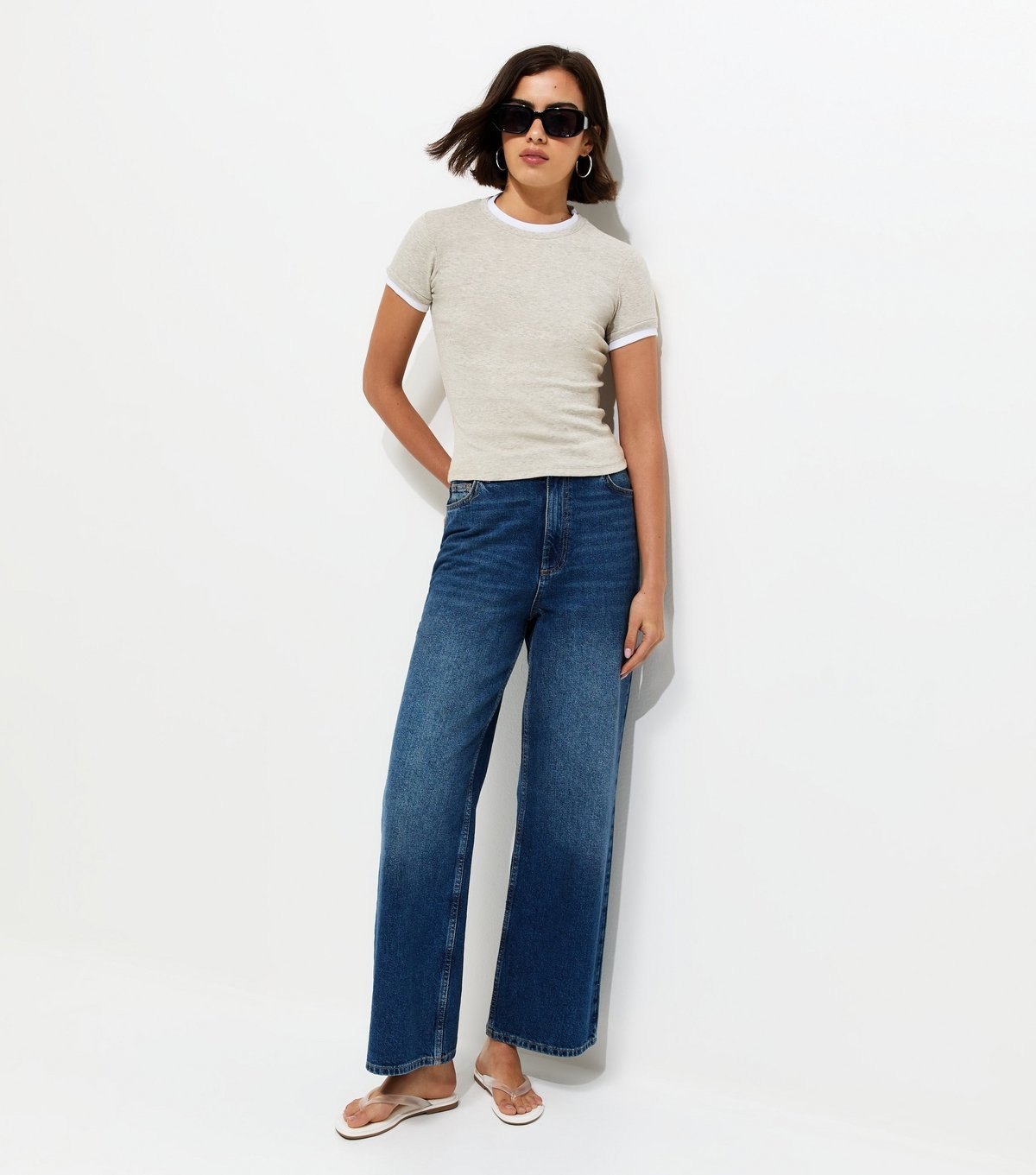 New Look Women's Grey Marl Layered Baby Tee T-Shirt New Look - 3