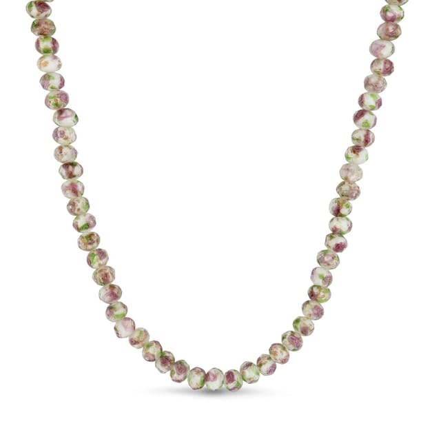 Gold Trip Gold Trip Women's Summer Rose Glass Beaded Necklace - 2