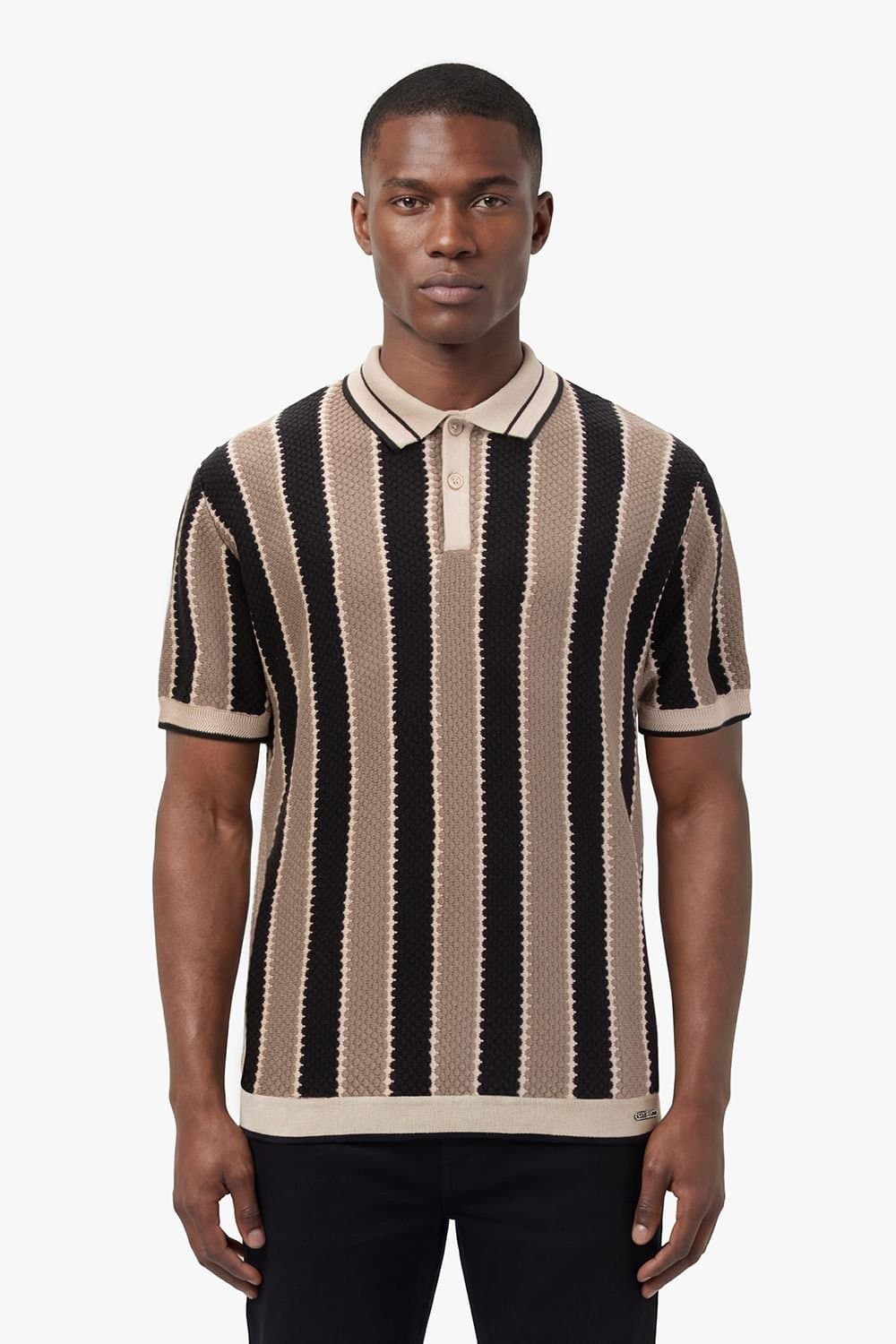 Luke 1977 Luke 1977 Men's Castletown Knitted Polo in Black