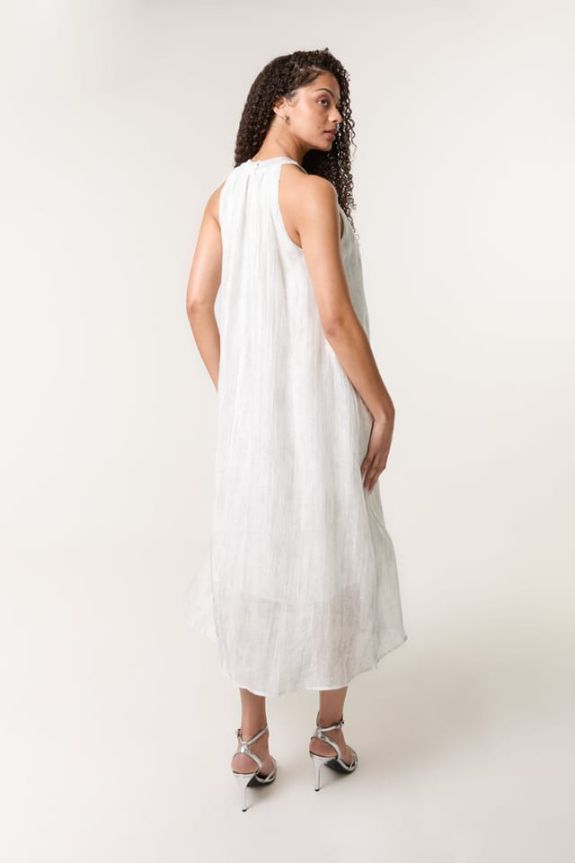 Blue Vanilla Blue Vanilla Women's Ivory Luxe Rose Detail Halter Neck Dress - 2