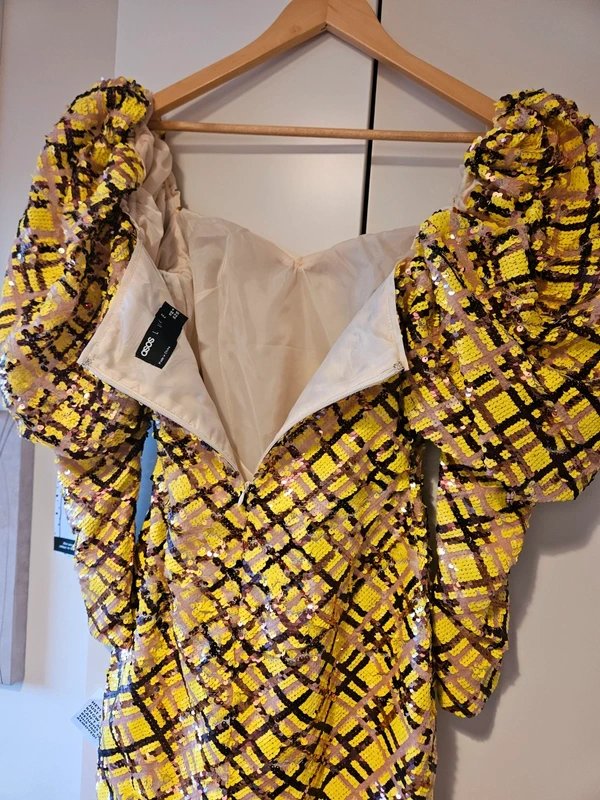 Asos luxe ASOS Luxe sequin embellished love heart puff sleeve mini dress - 1