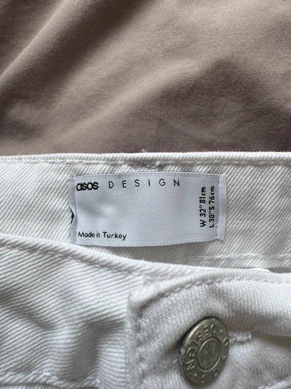 ASOS Design White straight fit jeans