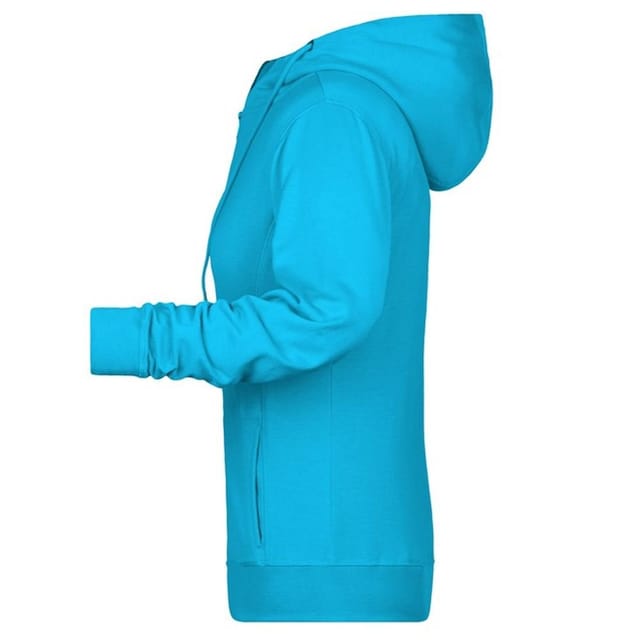 James and Nicholson James and Nicholson Women's Full Zip Hoodie in Turquoise - 3
