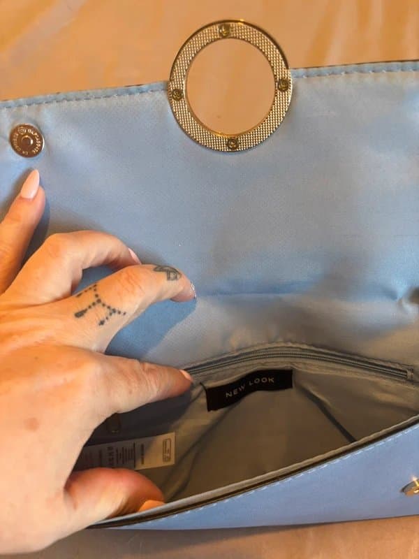 New Look New Look Blue Chain Strap Clutch Bag – New With Tags