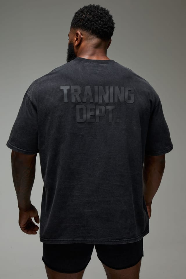 Training Dept. Training Dept. Men's Training Dept Oversized Washed T-shirt in Black - 3