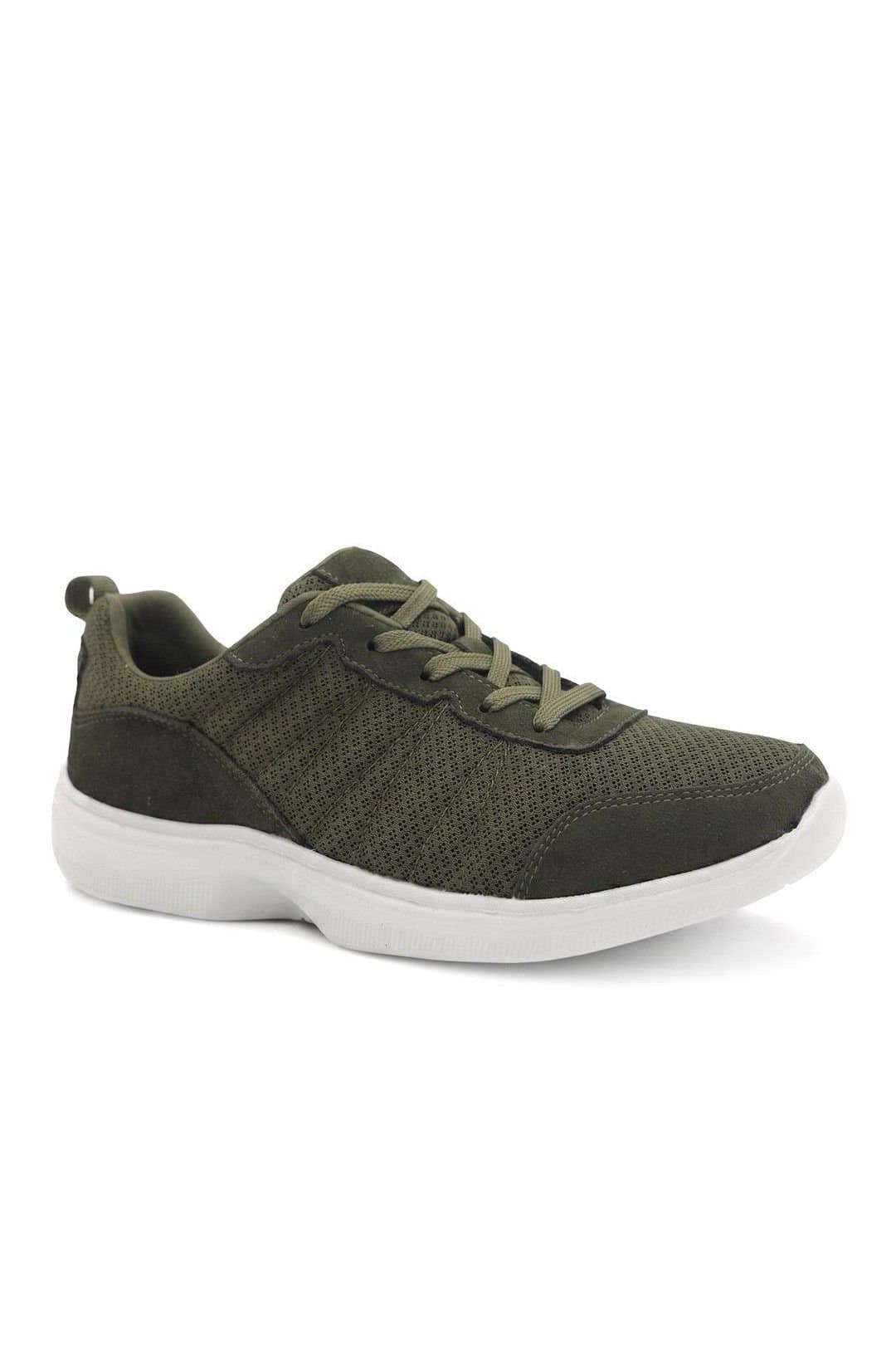 Easyfit Easyfit Women's Extra Wide Mesh Lace Up Trainers in Khaki