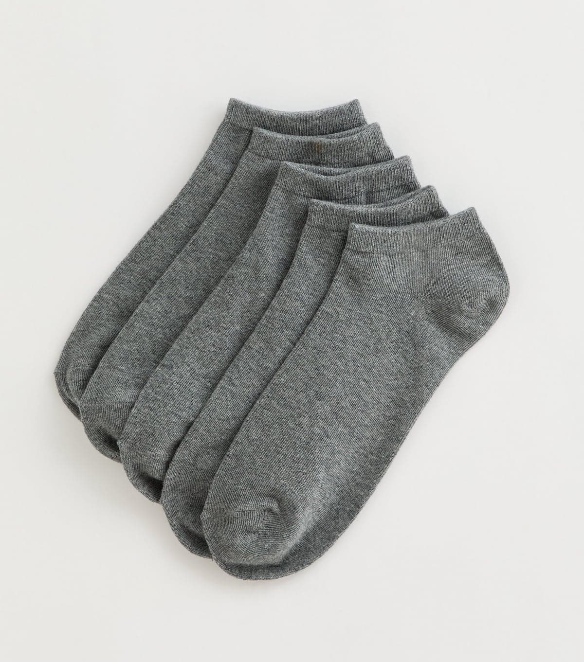 New Look Men's Pack Of 5 Grey Trainer Liner Socks New Look