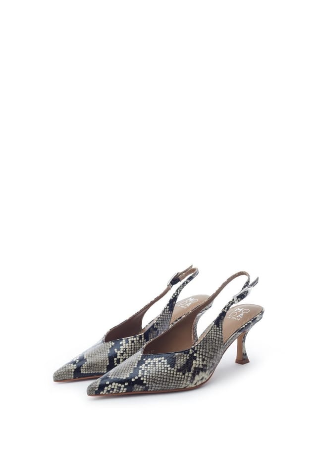 Moda in Pelle Moda In Pelle Women's 'Gallia' Snake Print Court Shoes in Grey - 2