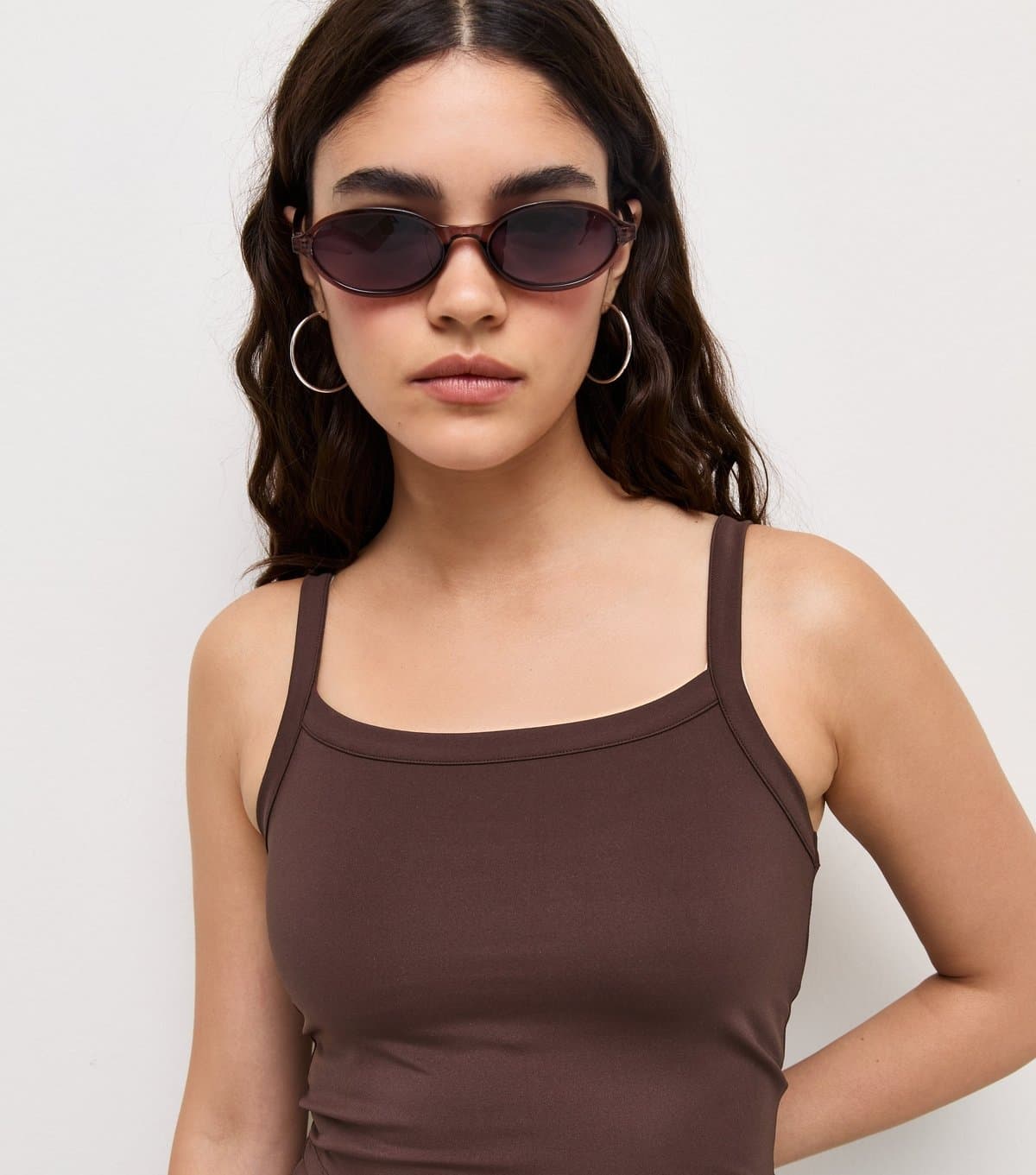 New Look Women's Premium Dark Brown Athletic Gym Bra New Look