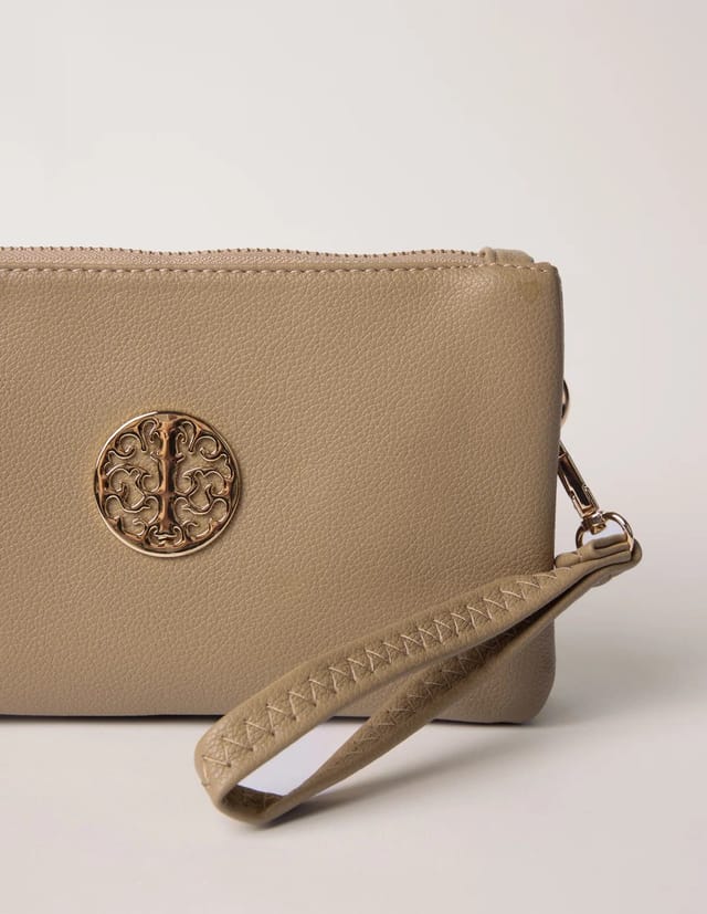 Blue Vanilla Detailed Zip Up Purse With Detachable Strap - 2