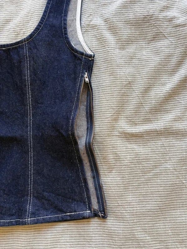 ASOS Design Corset denim top